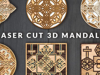 Intra απο ξύλο plywood 3mm-4mm πάχος – Wall Art 3d Mandala Bundle Δίασταση  40x30 cm INTRAFABR-95655241 - Image 1