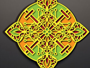 Intra απο ξύλο plywood 3mm-4mm πάχος – Wall Art 3d Mandala Bundle Δίασταση  40x30 cm INTRAFABR-95655241 - Image 3