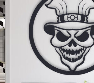 Intra απο ξύλο plywood 3mm-4mm πάχος – Τέχνη τοίχου με Skull Head Δίασταση  40x30 cm INTRAFABR-75170994