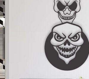 Intra απο ξύλο plywood 3mm-4mm πάχος – Τέχνη τοίχου με Skull Head Δίασταση  40x30 cm INTRAFABR-75171008