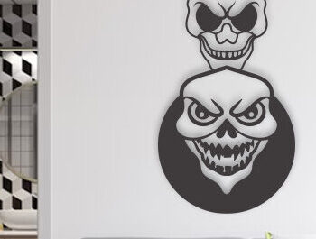 Intra απο ξύλο plywood 3mm-4mm πάχος – Τέχνη τοίχου με Skull Head Δίασταση 40x30 cm INTRAFABR-75171008 - Image 1