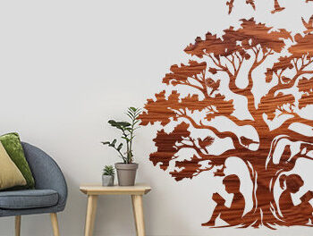 Intra απο ξύλο plywood 3mm-4mm πάχος – Wall Art Moon Δίασταση  40x30 cm INTRAFABR-101051556 - Image 2