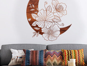 Intra απο ξύλο plywood 3mm-4mm πάχος – Πακέτο κοπής με λέιζερ Wall Art Moon Δίασταση  40x30 cm INTRAFABR-101051776 - Image 12