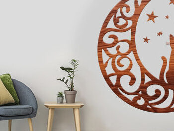 Intra απο ξύλο plywood 3mm-4mm πάχος – Wall Art Moon Δίασταση  40x30 cm INTRAFABR-101049578 - Image 2