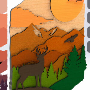 Intra απο ξύλο plywood 3mm-4mm πάχος – Wall Art Multilayer Forest για Laser Δίασταση  40x30 cm INTRAFABR-79580485