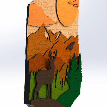 Intra απο ξύλο plywood 3mm-4mm πάχος – Wall Art Multilayer Forest για Laser Δίασταση  40x30 cm INTRAFABR-79580485 - Image 3