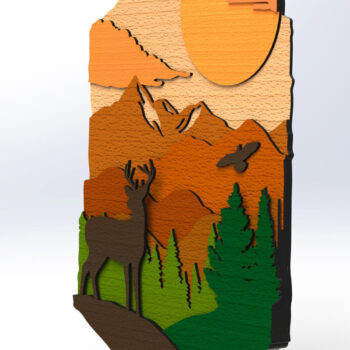 Intra απο ξύλο plywood 3mm-4mm πάχος – Wall Art Multilayer Forest για Laser Δίασταση  40x30 cm INTRAFABR-79580485 - Image 4