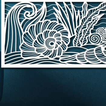 Intra απο ξύλο plywood 3mm-4mm πάχος – Πάνελ τοίχου, Αρχεία κοπής με λέιζερ CNC Δίασταση  40x30 cm INTRAFABR-4688905 - Image 2