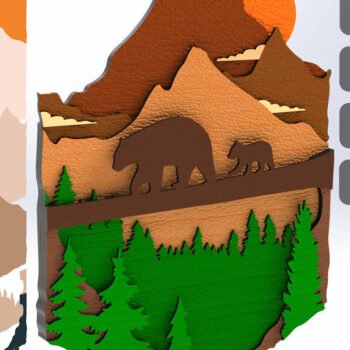 Intra απο ξύλο plywood 3mm-4mm πάχος – Αρχεία Wall Art για κόφτες λέιζερ Δίασταση  40x30 cm INTRAFABR-79580318 - Image 1