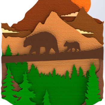 Intra απο ξύλο plywood 3mm-4mm πάχος – Αρχεία Wall Art για κόφτες λέιζερ Δίασταση  40x30 cm INTRAFABR-79580318 - Image 2