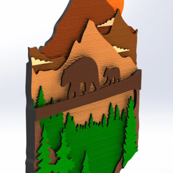 Intra απο ξύλο plywood 3mm-4mm πάχος – Αρχεία Wall Art για κόφτες λέιζερ Δίασταση  40x30 cm INTRAFABR-79580318 - Image 3