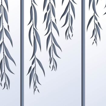 Intra απο ξύλο plywood 3mm-4mm πάχος – Wall Art, Weeping Willow, Triple Δίασταση  40x30 cm INTRAFABR-11504598 - Image 1