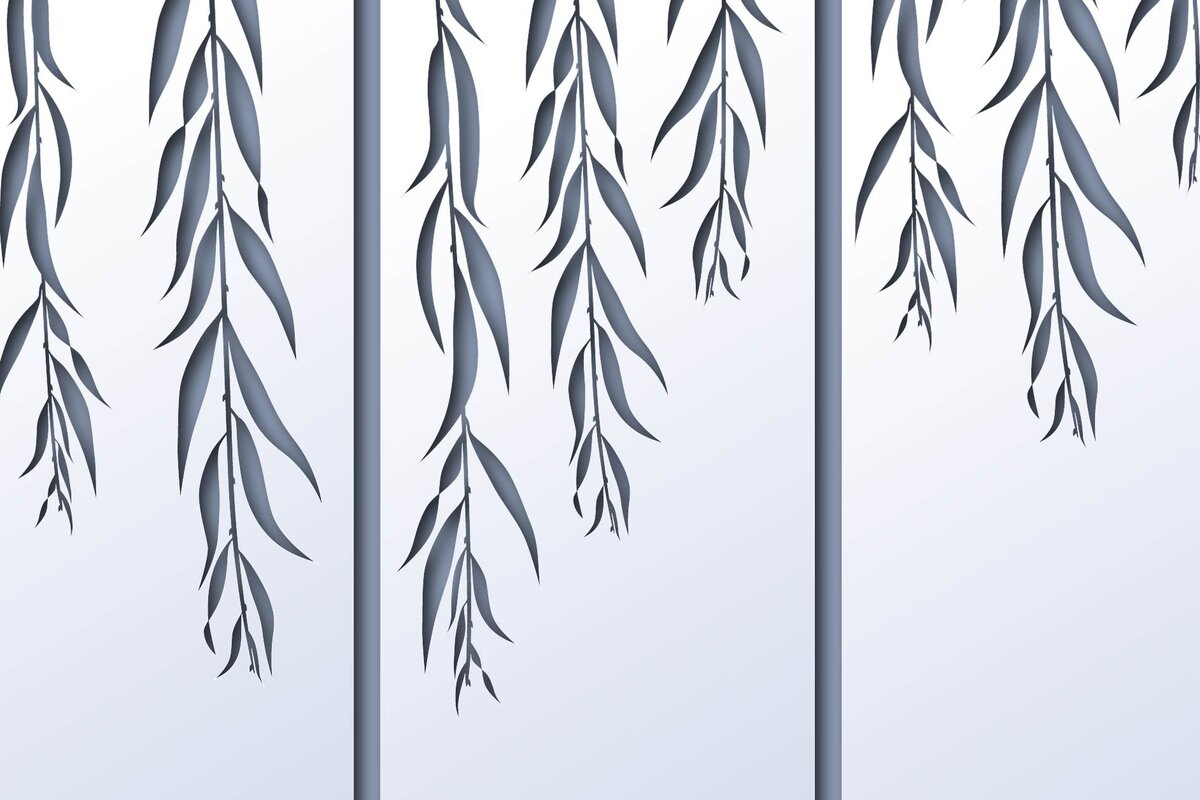 Intra απο ξύλο plywood 3mm-4mm πάχος – Wall Art, Weeping Willow, Triple Δίασταση  40x30 cm INTRAFABR-11504598