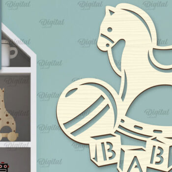 Intra απο ξύλο plywood 3mm-4mm πάχος – Τοίχο Διακόσμηση Βρεφικού Δωματίου Δίασταση 20x20 cm INTRAFABR-98406263 - Image 1