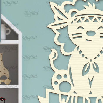 Intra απο ξύλο plywood 3mm-4mm πάχος – Τοίχο Διακόσμηση Βρεφικού Δωματίου Δίασταση  20x20 cm INTRAFABR-98405932 - Image 1