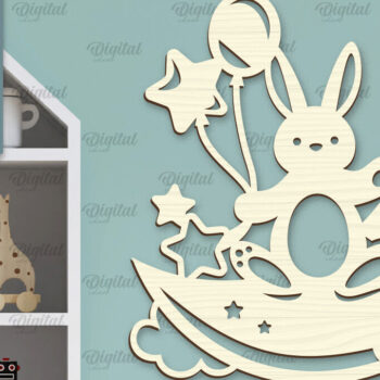 Intra απο ξύλο plywood 3mm-4mm πάχος – Τοίχο Διακόσμηση Βρεφικού Δωματίου Δίασταση  20x20 cm INTRAFABR-98405942 - Image 1