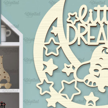 Intra απο ξύλο plywood 3mm-4mm πάχος – Τοίχο Διακόσμηση Βρεφικού Δωματίου Δίασταση  20x20 cm INTRAFABR-98405971 - Image 1