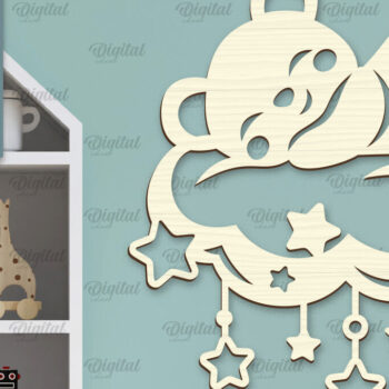 Intra απο ξύλο plywood 3mm-4mm πάχος – Τοίχο Διακόσμηση Βρεφικού Δωματίου Δίασταση 20x20 cm INTRAFABR-98406026 - Image 1