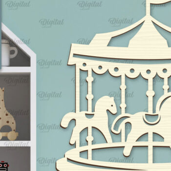 Intra απο ξύλο plywood 3mm-4mm πάχος – Τοίχο Διακόσμηση Βρεφικού Δωματίου Δίασταση  20x20 cm INTRAFABR-98406061 - Image 1