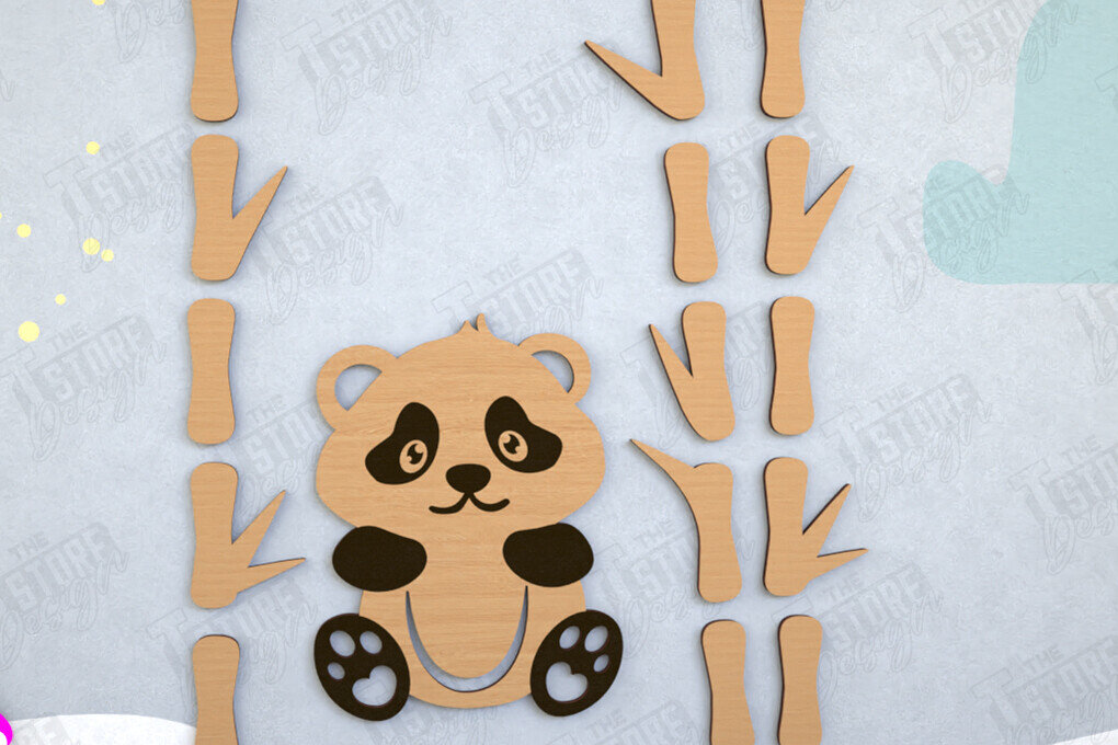 Intra απο ξύλο plywood 3mm-4mm πάχος – Διακόσμηση τοίχου βρεφικού δωματίου  κοπής με λέιζερ Δίασταση  40x30 cm INTRAFABR-114668609