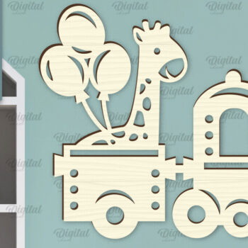 Intra απο ξύλο plywood 3mm-4mm πάχος – Τοίχο Διακόσμηση Βρεφικού Δωματίου Δίασταση 20x20 cm INTRAFABR-98405806 - Image 1