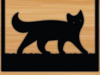 Intra απο ξύλο plywood 3mm-4mm πάχος – Τοίχο Cat File Decor Wall Art Δίασταση 40x30 cm INTRAFABR-69337329 - Image 1