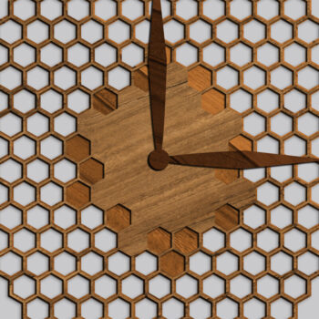 Intra απο ξύλο plywood 3mm-4mm πάχος – Πρότυπο κοπής με λέιζερ ρολόι τοίχου Δίασταση  40x30 cm INTRAFABR-68641723 - Image 6