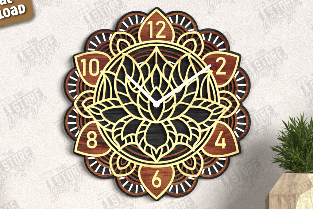 Intra απο ξύλο plywood 3mm-4mm πάχος – Ρολόι τοίχου | Διακοσμητικό ρολόι Δίασταση  40x30 cm INTRAFABR-123419407