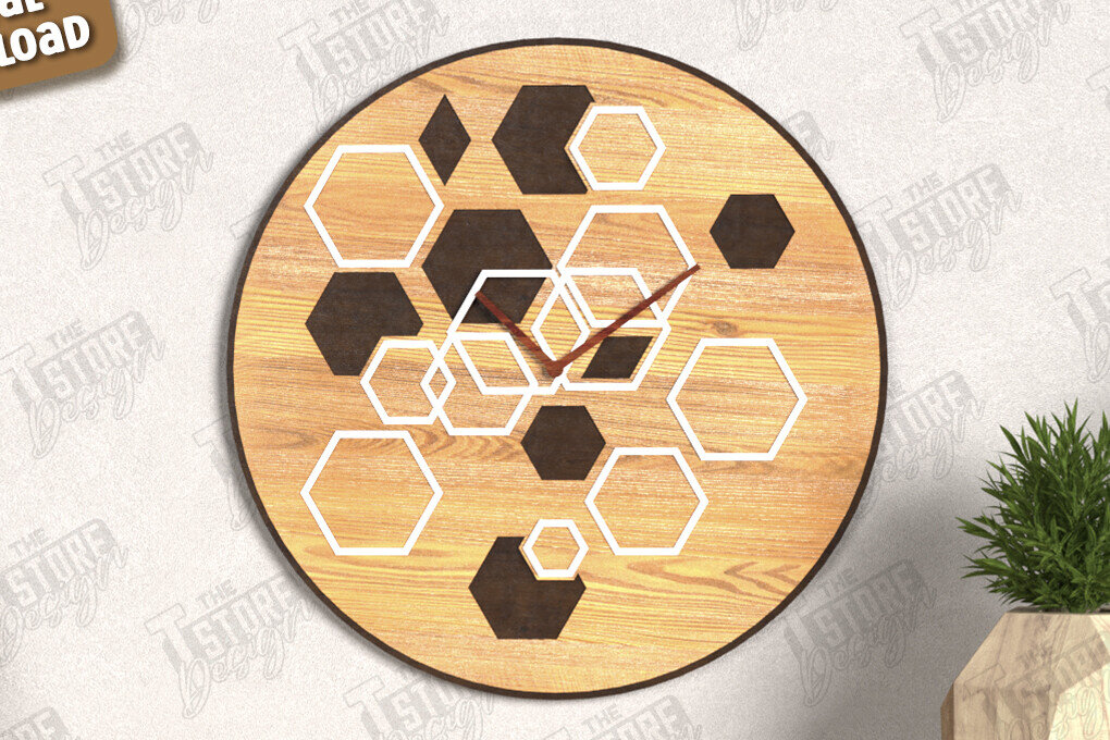 Intra απο ξύλο plywood 3mm-4mm πάχος – Ρολόι τοίχου | Διακοσμητικό ρολόι Δίασταση  40x30 cm INTRAFABR-123419415