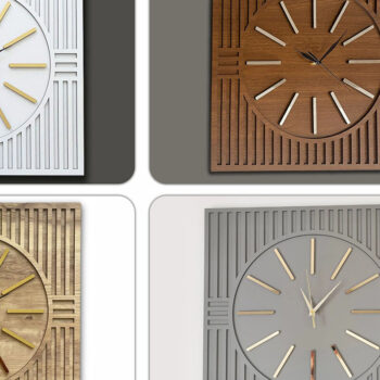 Intra απο ξύλο plywood 3mm-4mm πάχος – Ρολόι τοίχου Δίασταση  40x30 cm INTRAFABR-60921704 - Image 1
