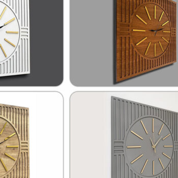 Intra απο ξύλο plywood 3mm-4mm πάχος – Ρολόι τοίχου Δίασταση  40x30 cm INTRAFABR-60921704 - Image 2