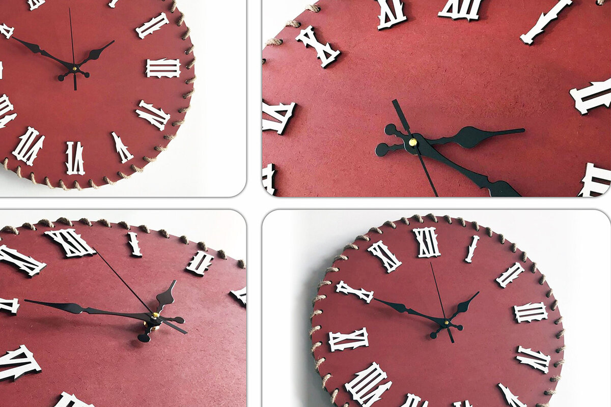 Intra απο ξύλο plywood 3mm-4mm πάχος – Ρολόι τοίχου Δίασταση  40x30 cm INTRAFABR-60922228