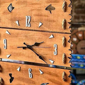 Intra απο ξύλο plywood 3mm-4mm πάχος – Ρολόι τοίχου Δίασταση  40x30 cm INTRAFABR-61191943