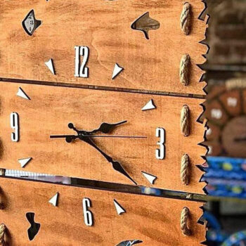 Intra απο ξύλο plywood 3mm-4mm πάχος – Ρολόι τοίχου Δίασταση  40x30 cm INTRAFABR-61191943 - Image 1