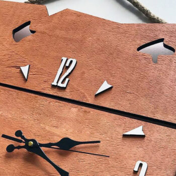 Intra απο ξύλο plywood 3mm-4mm πάχος – Ρολόι τοίχου Δίασταση  40x30 cm INTRAFABR-61191943 - Image 3
