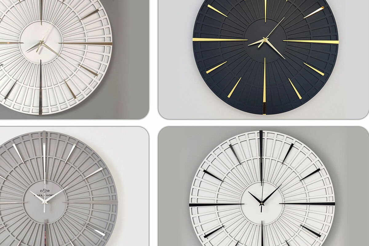 Intra απο ξύλο plywood 3mm-4mm πάχος – Ρολόι τοίχου, Αρχείο κοπής με λέιζερ Δίασταση  40x30 cm INTRAFABR-61858348