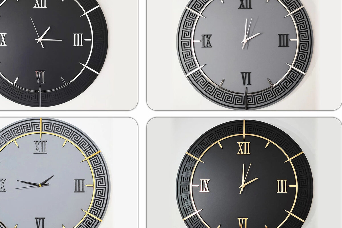 Intra απο ξύλο plywood 3mm-4mm πάχος – Ρολόι τοίχου, Αρχείο κοπής με λέιζερ Δίασταση  40x30 cm INTRAFABR-61858332