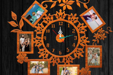 Intra απο ξύλο plywood 3mm-4mm πάχος – Ρολόι τοίχου Κορνίζα Δίασταση  40x30 cm INTRAFABR-90665604