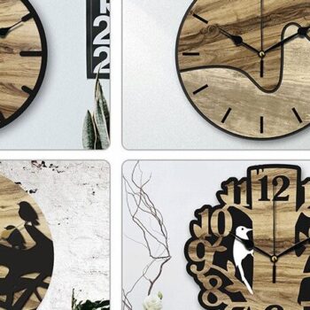 Intra απο ξύλο plywood 3mm-4mm πάχος – Ρολόι τοίχου, ρολόγια τοίχου μοντέλα DXF Δίασταση  40x30 cm INTRAFABR-35922261 - Image 5