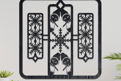 Intra απο ξύλο plywood 3mm-4mm πάχος – Διακόσμηση τοίχου Χριστουγεννιάτικο πάνελ Δίασταση  40x30 cm INTRAFABR-82001116