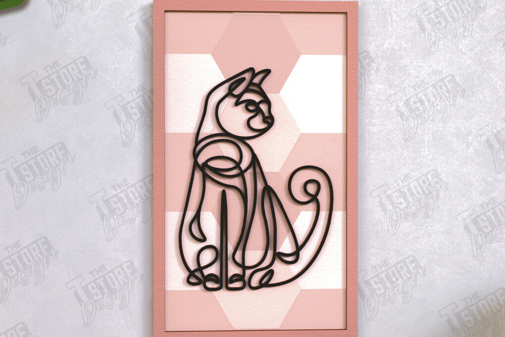 Intra απο ξύλο plywood 3mm-4mm πάχος – Διακόσμηση Τοίχων Κοπή Laser | Line Art Design Δίασταση  40x30 cm INTRAFABR-123504388