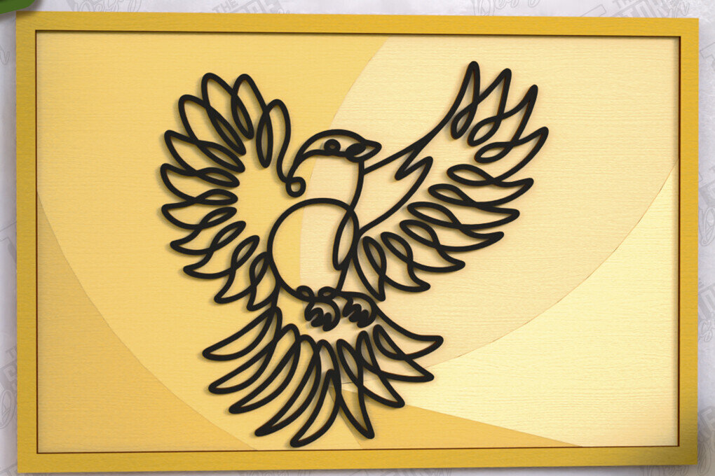 Intra απο ξύλο plywood 3mm-4mm πάχος – Διακόσμηση Τοίχων Κοπή Laser | Line Art Design Δίασταση  40x30 cm INTRAFABR-123627557