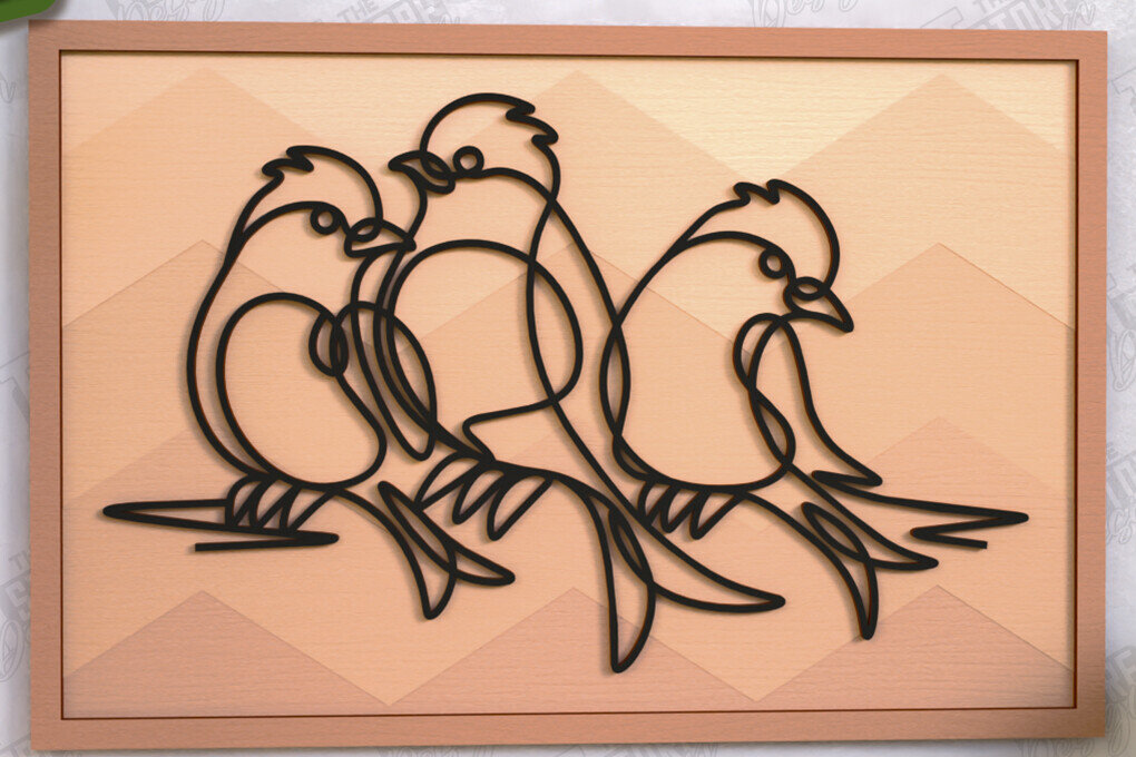 Intra απο ξύλο plywood 3mm-4mm πάχος – Διακόσμηση Τοίχων Κοπή Laser | Line Art Design Δίασταση  40x30 cm INTRAFABR-123627561