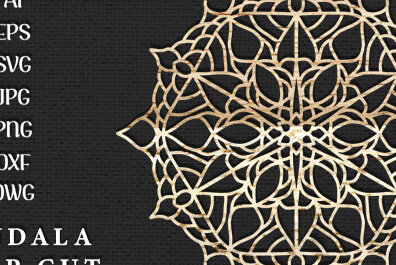 Intra απο ξύλο plywood 3mm-4mm πάχος – Διακόσμηση τοίχου Mandala Cut Laser Δίασταση  40x30 cm INTRAFABR-49273657