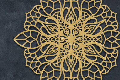 Intra απο ξύλο plywood 3mm-4mm πάχος – Διακόσμηση τοίχου Mandala Cut Laser Δίασταση  40x30 cm INTRAFABR-63925867