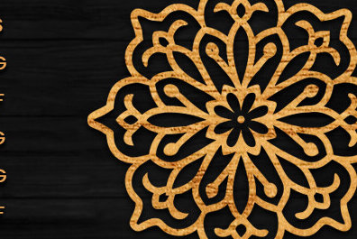 Intra απο ξύλο plywood 3mm-4mm πάχος – Διακόσμηση τοίχου Mandala Cut Laser Δίασταση  40x30 cm INTRAFABR-115020009