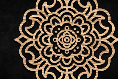 Intra απο ξύλο plywood 3mm-4mm πάχος – Διακόσμηση τοίχου Mandala Cut Laser Δίασταση  40x30 cm INTRAFABR-115021003