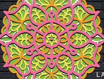 Intra απο ξύλο plywood 3mm-4mm πάχος – Σετ Διακόσμησης Τοίχων Mandala Δίασταση  20x20 cm INTRAFABR-37017377 - Image 3