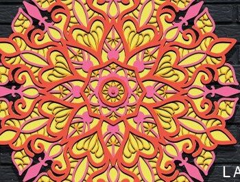 Intra απο ξύλο plywood 3mm-4mm πάχος – Σετ Διακόσμησης Τοίχων Mandala Δίασταση  20x20 cm INTRAFABR-37017377 - Image 4