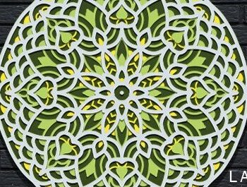 Intra απο ξύλο plywood 3mm-4mm πάχος – Σετ Διακόσμησης Τοίχων Mandala Δίασταση  20x20 cm INTRAFABR-37017377 - Image 5